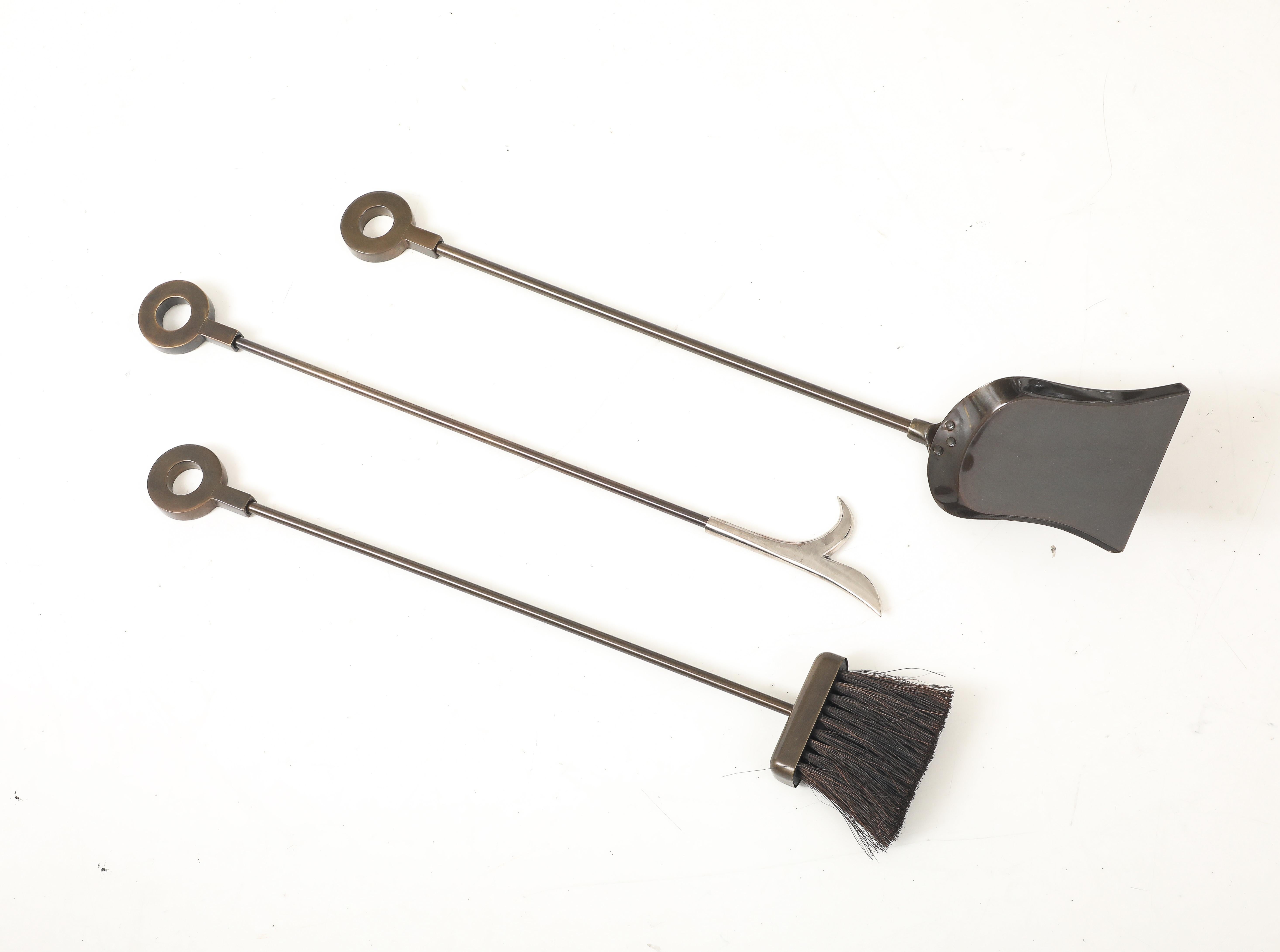 Danny Alessandro Bronze Firetools Set For Sale 2