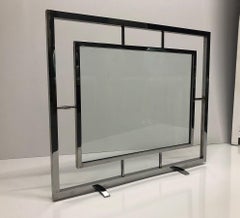 Danny Alessandro Chrome and Glass Fire Screen
