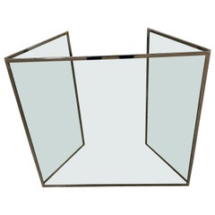 Danny Alessandro Chrome & Glass Fireplace Screen