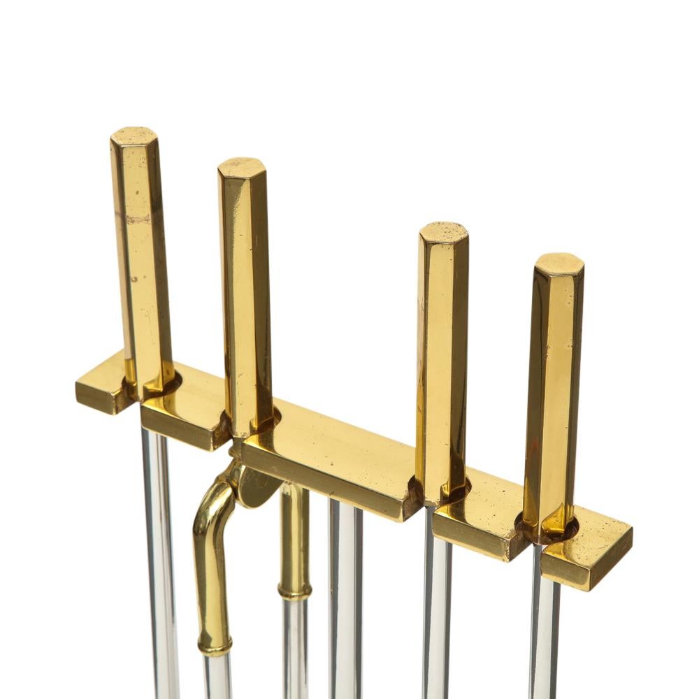 Danny Alessandro Fireplace Tools, Brass, Chrome 1