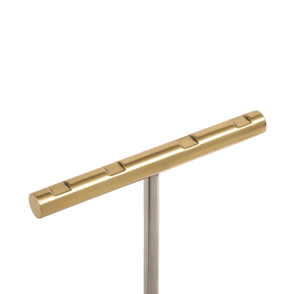 Outils de cheminée Danny Alessandro, laiton, chrome nickel, poignée annulaire en vente 8