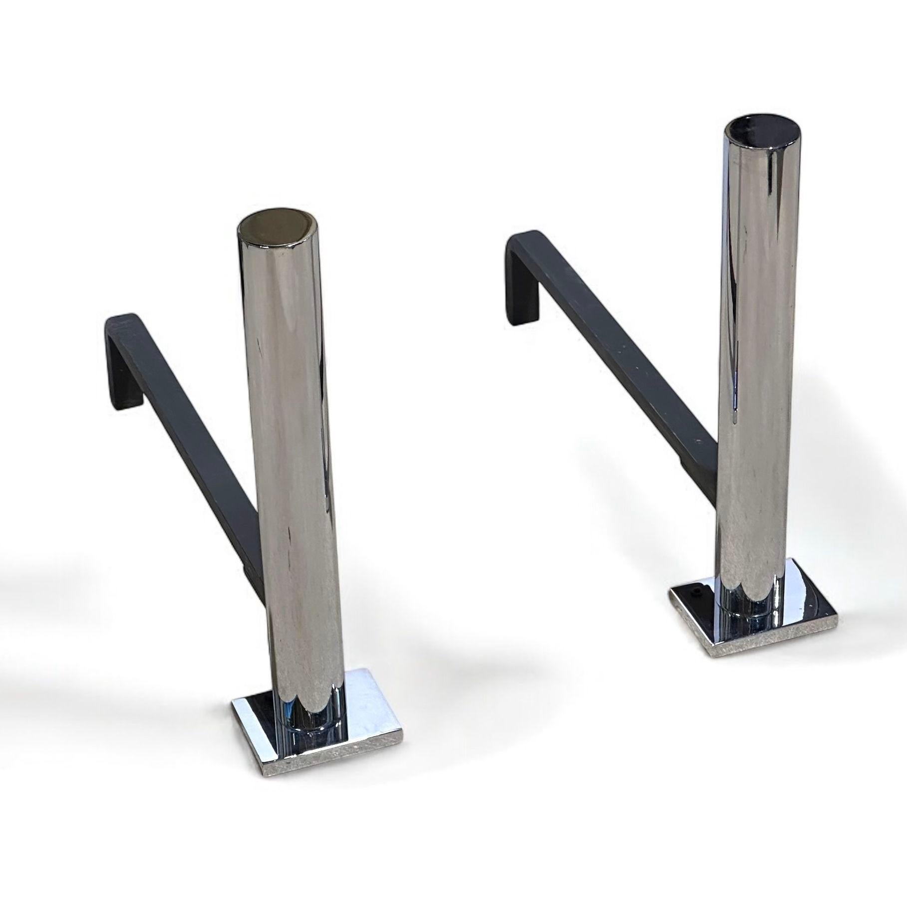 Post-Modern Danny Alessandro Post Modern Fireplace Andirons, 1980 For Sale