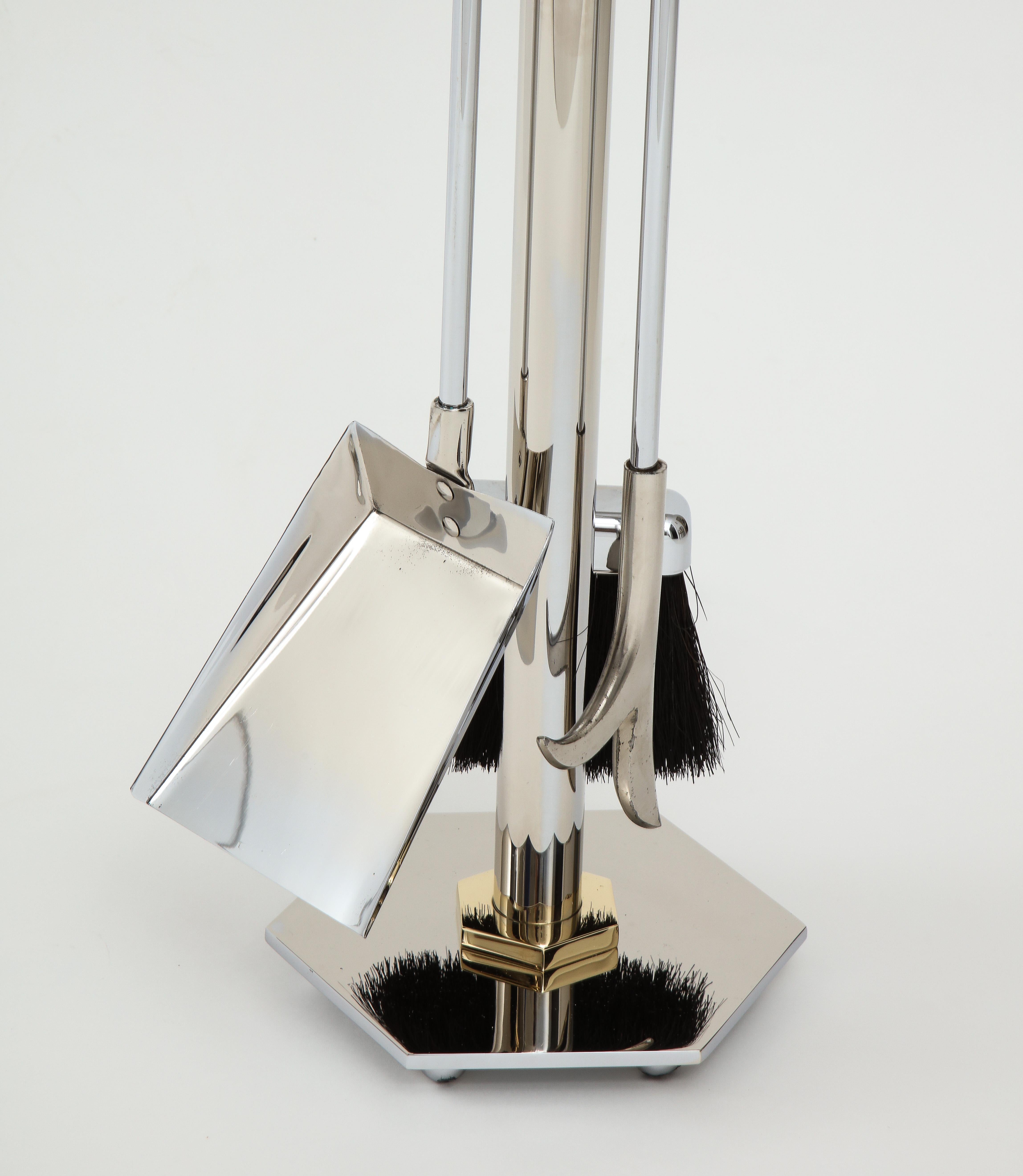 Danny Alessandro Steel and Brass Fireplace Tools 3