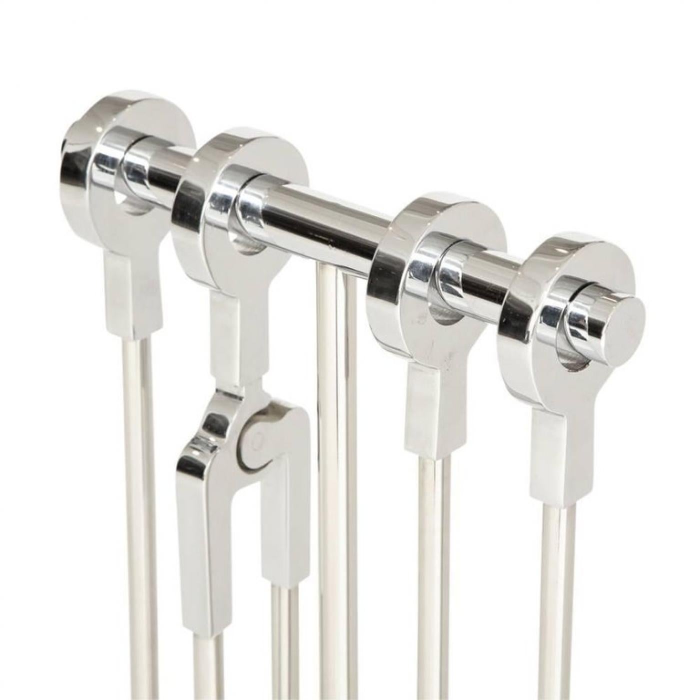 Moderne Danny Alessandro Outils de feu en nickel poli en vente