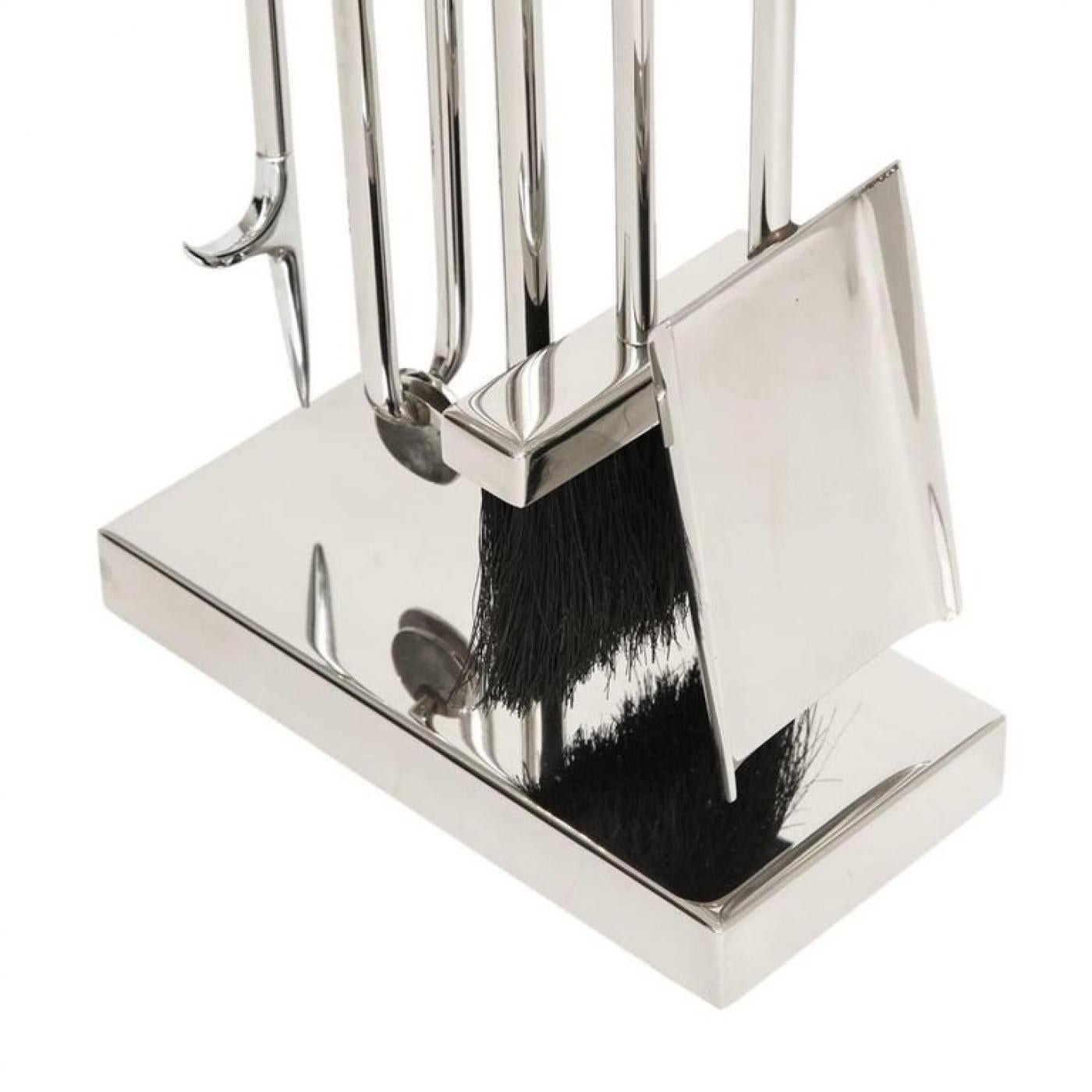 20ième siècle Danny Alessandro Outils de feu en nickel poli en vente