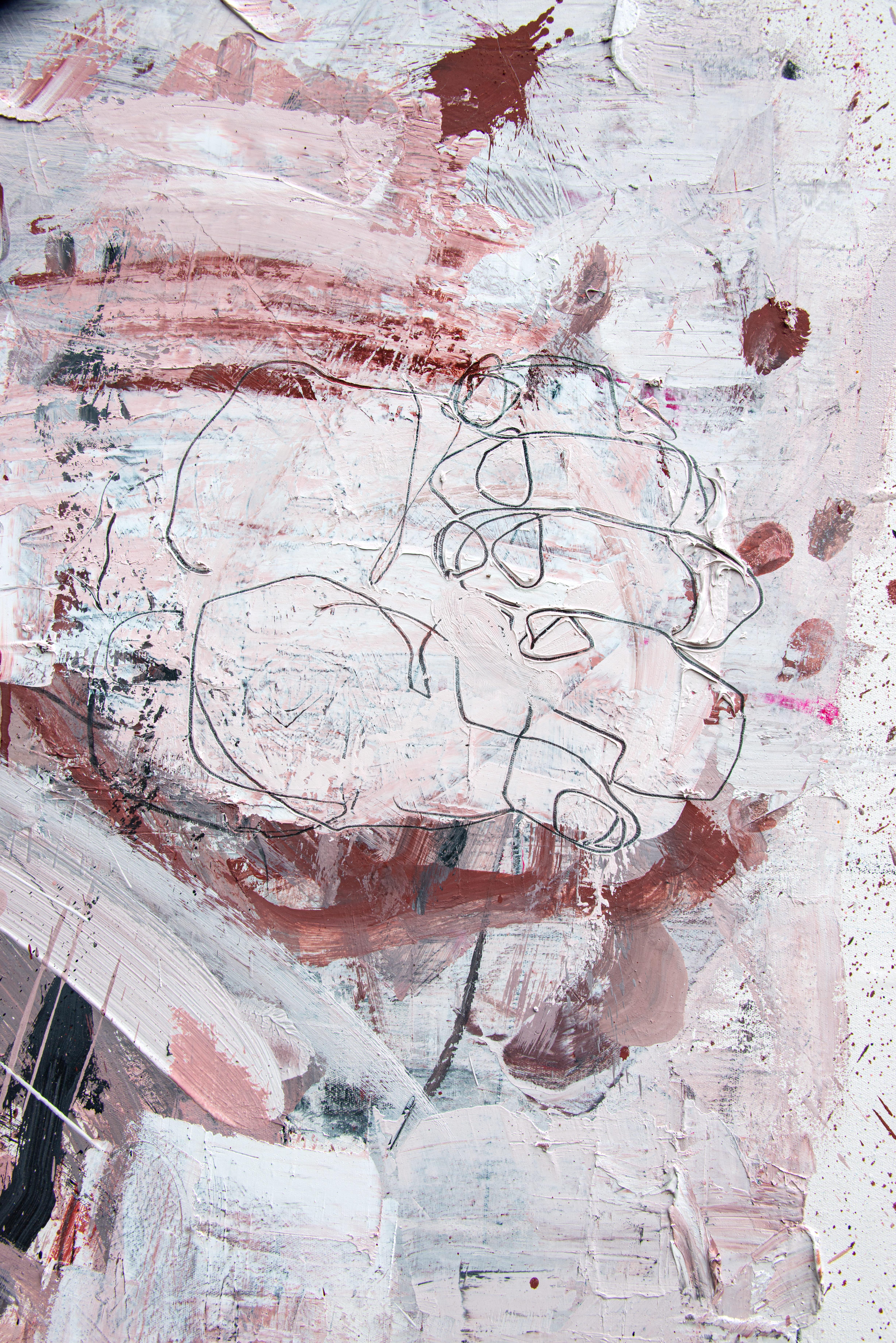 ABSTRACT Farben Kunstwerk Körper Pastell Contemporary Artist Danny Avidan NEW Large im Angebot 3