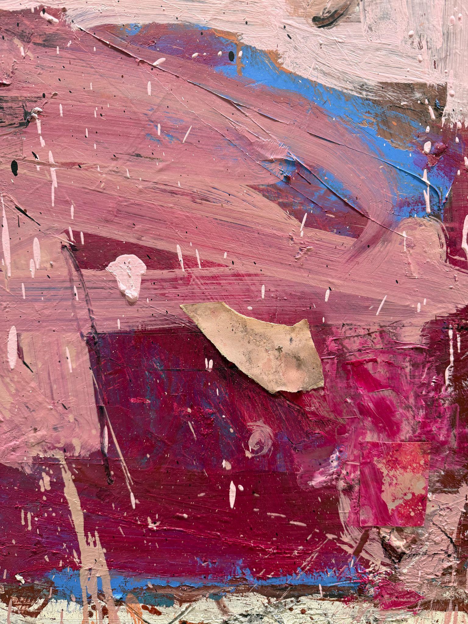 ABSTRACT Farben Kunstwerk Körper Pastell Formen Contemporary Künstler Danny Avidan (Grau), Abstract Painting, von Danny Avidan 