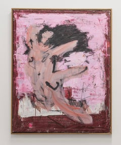 Dancers (Diptych) by Danny Avidan, 2025 — Expressive Abstract Figures in Pink
