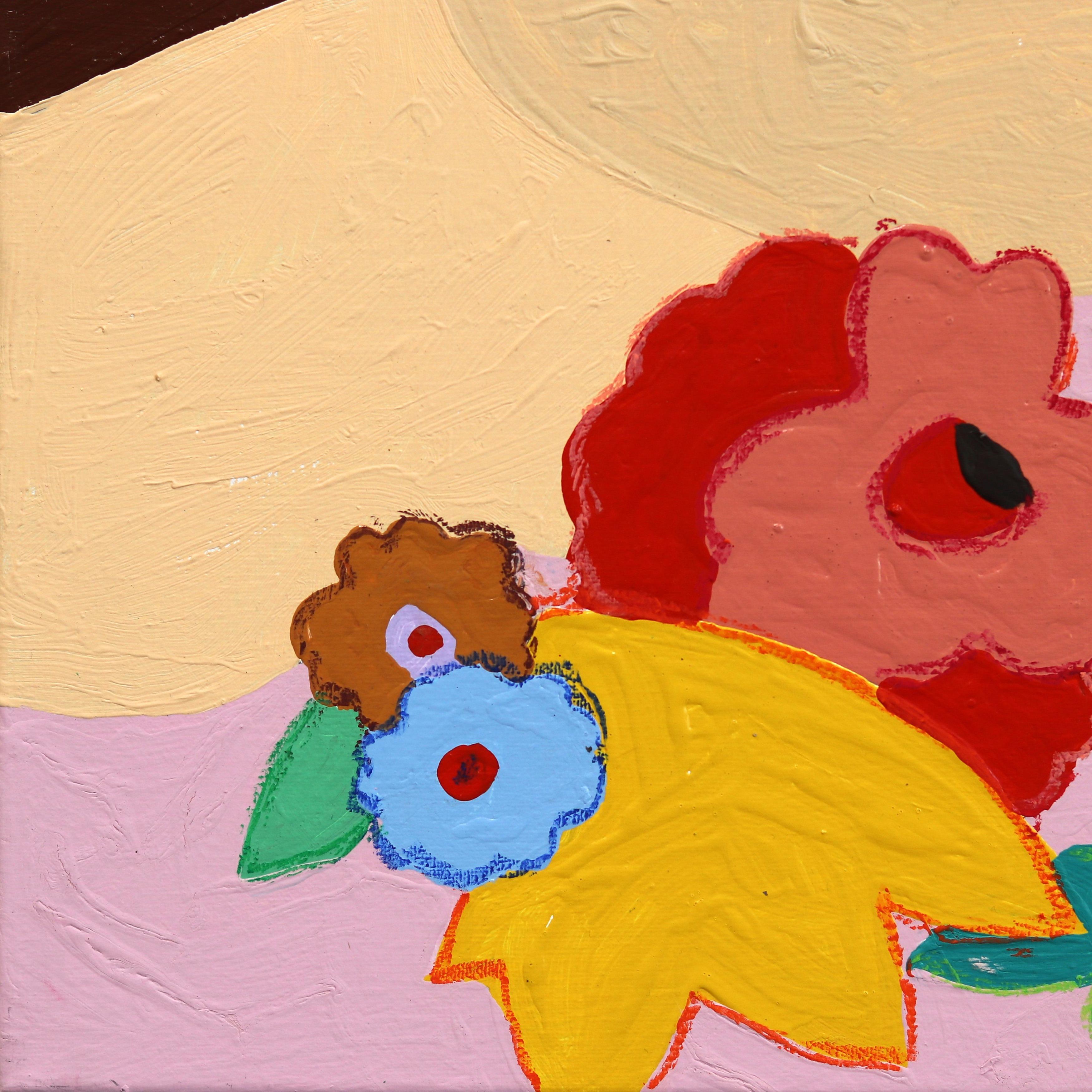 Aww U Ruined The Roses - Peinture figurative de chien animal - Artiste de Los Angeles en vente 2