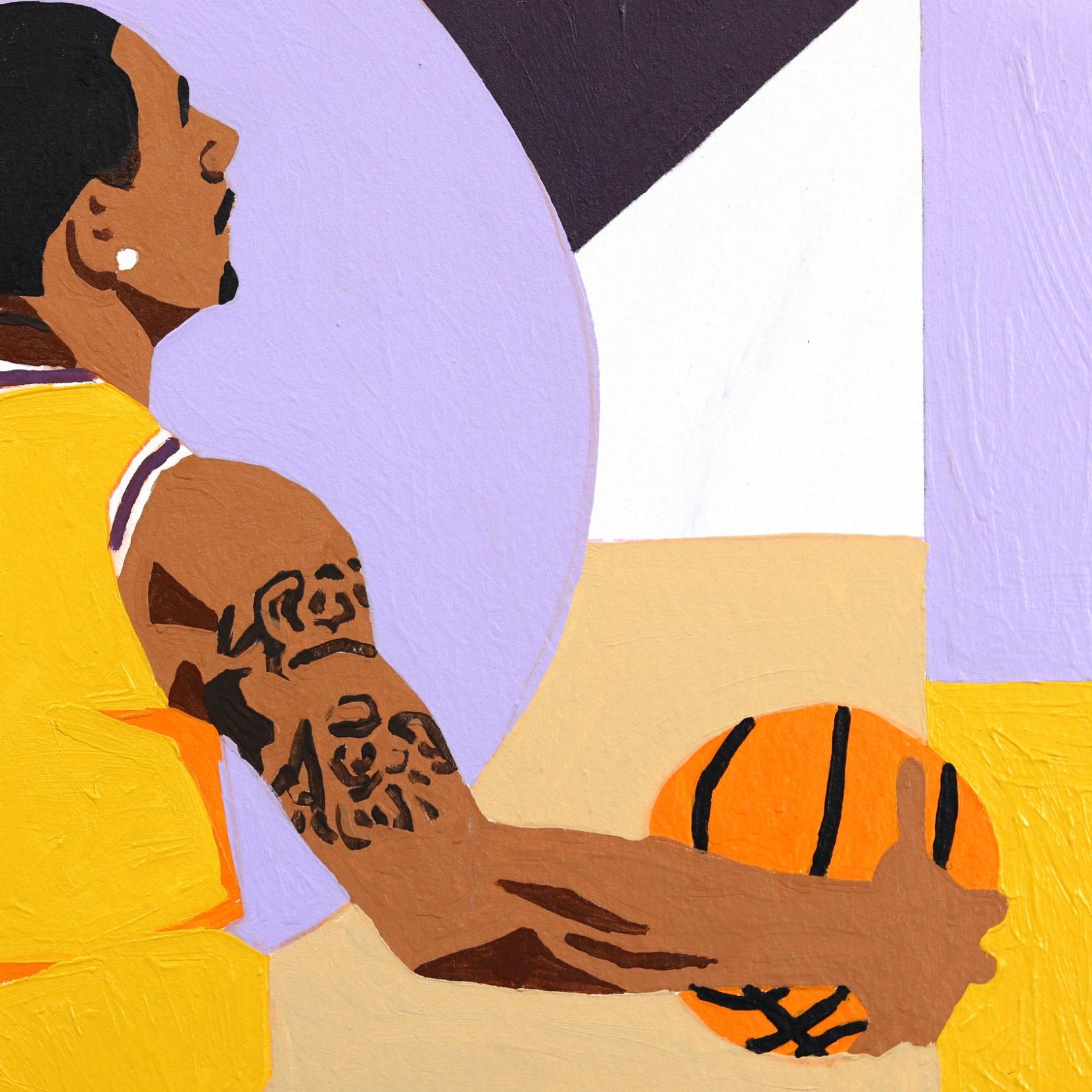Como Kobe - Unique Contemporary Sports Inspired Basketball Painting on Canvas For Sale 4