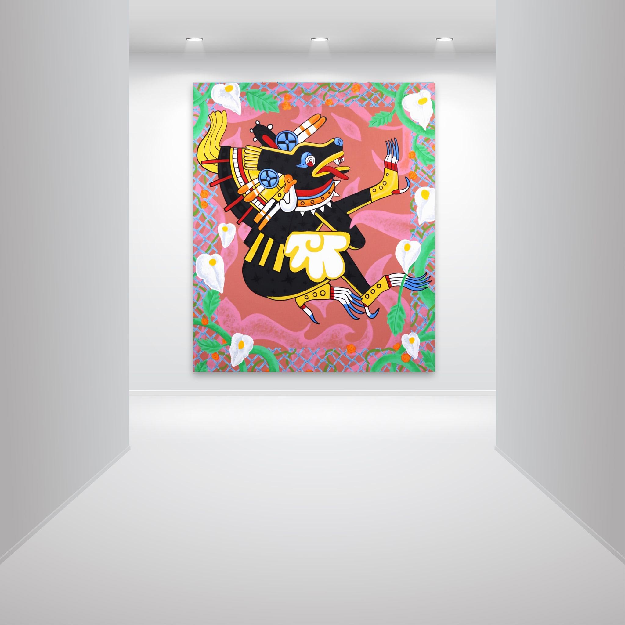 Para Todos Los Sonadores Y Sonadoras - Große kräftige Farben Vivid Original-Gemälde – Painting von Danny Brown