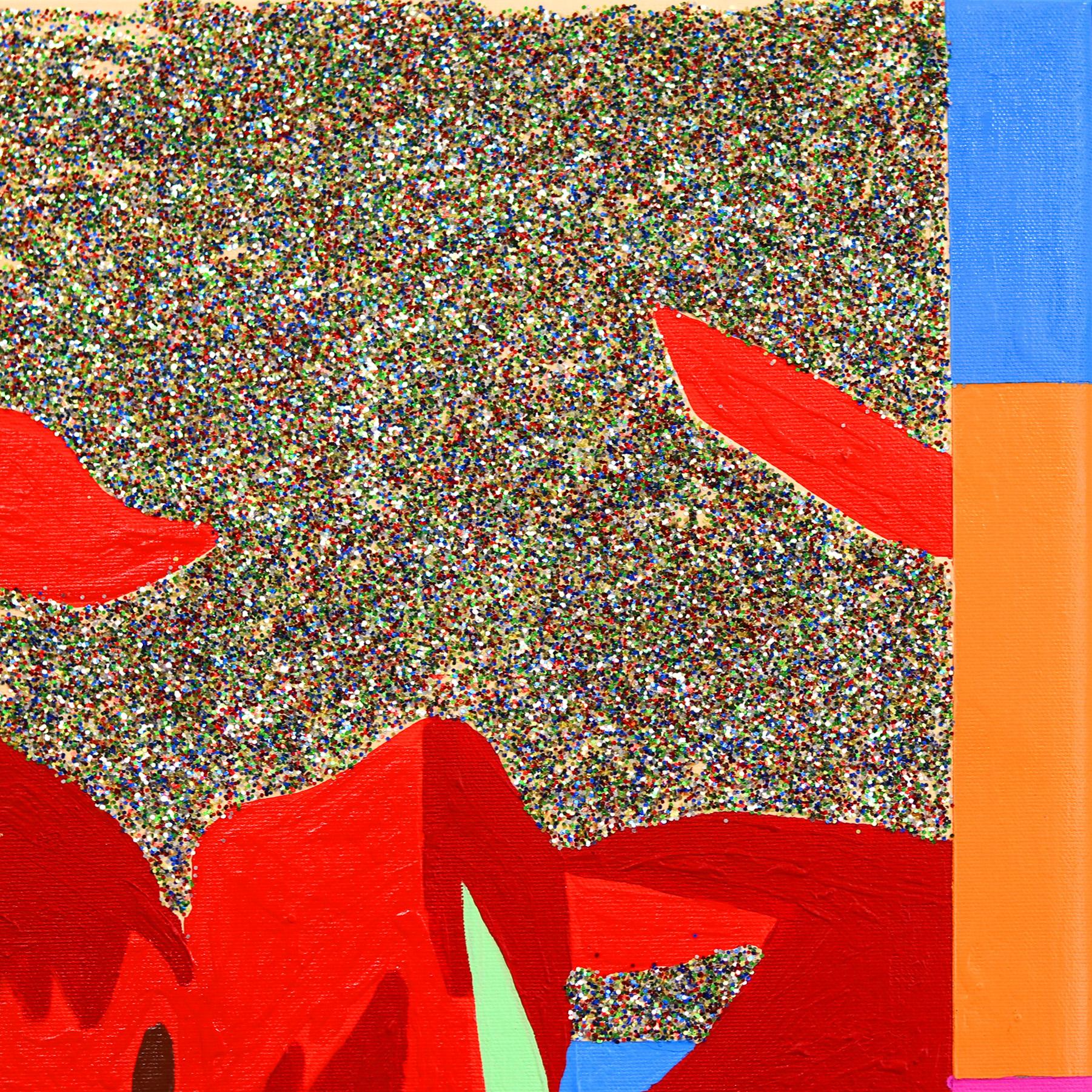 Porque Todos Pintaron Flores – Original lebhafte, farbenfrohe Pop-Art von Danny Brown im Angebot 4