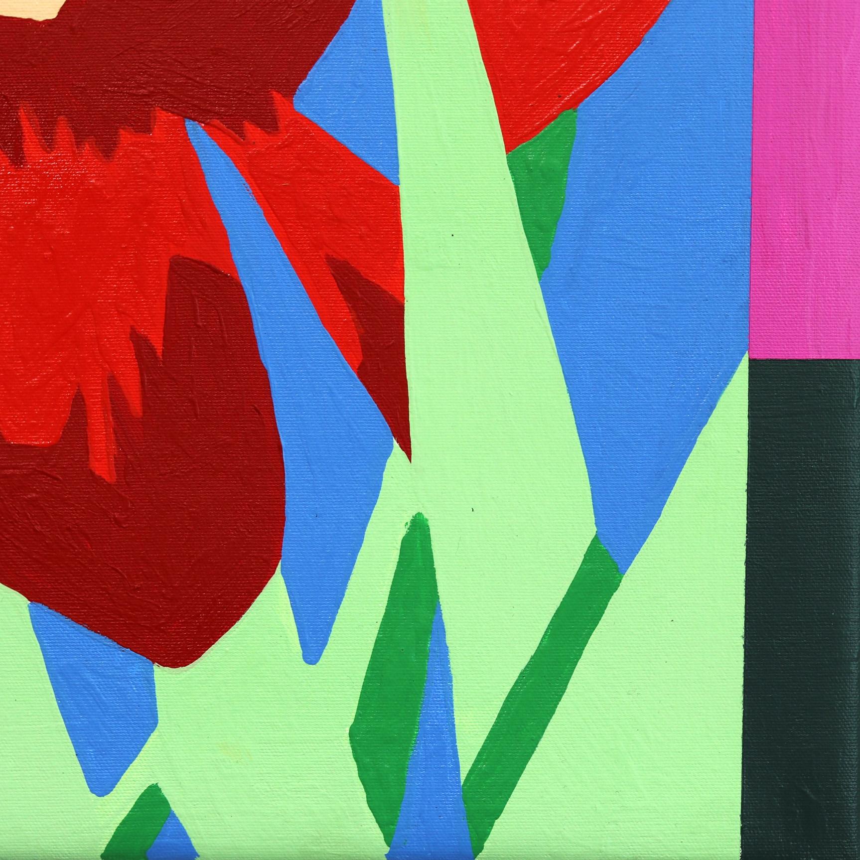 Porque Todos Pintaron Flores – Original lebhafte, farbenfrohe Pop-Art von Danny Brown im Angebot 7