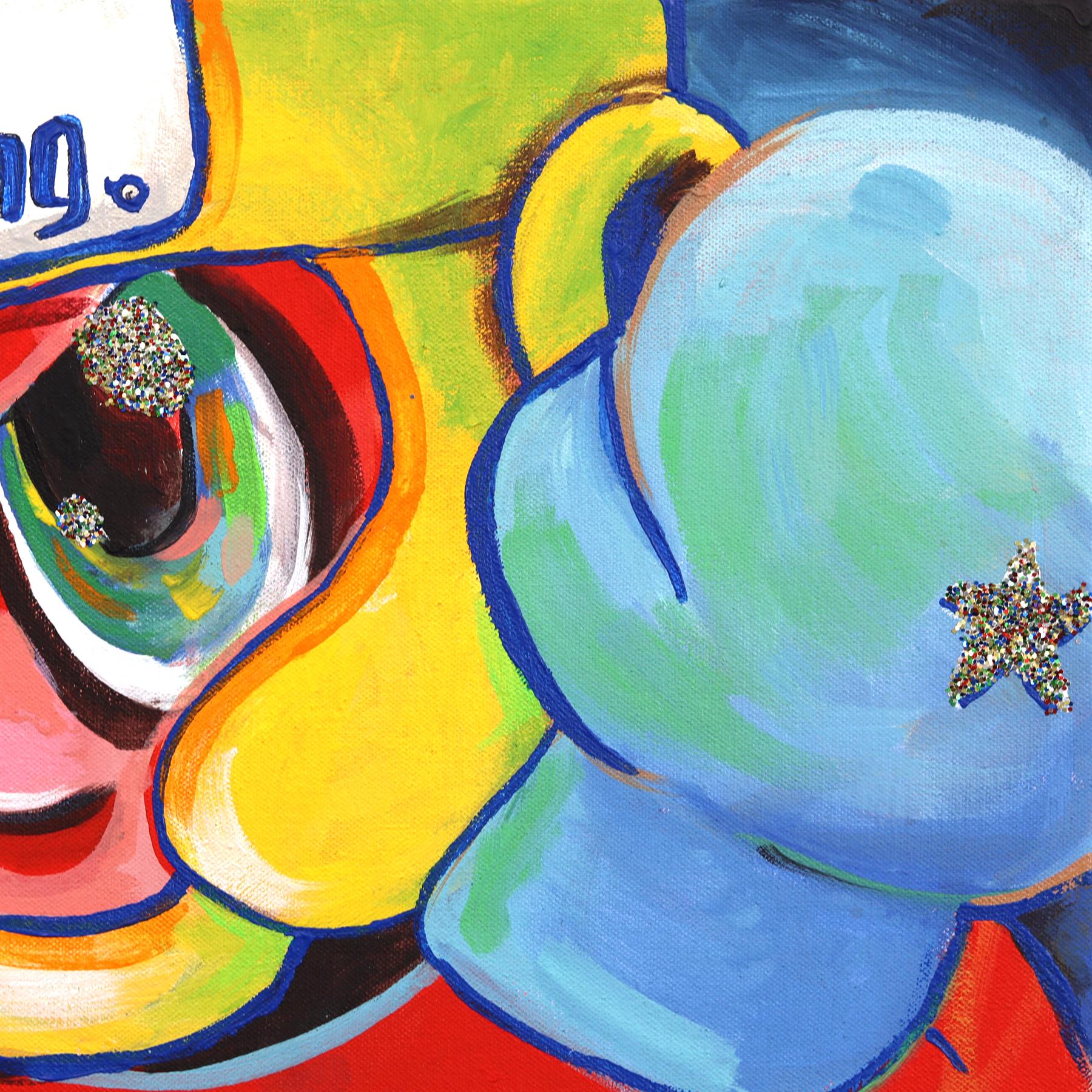 Pow Right in the Kisser - Zeitgenössische figurative Boxkunst in Farben getaucht im Angebot 2