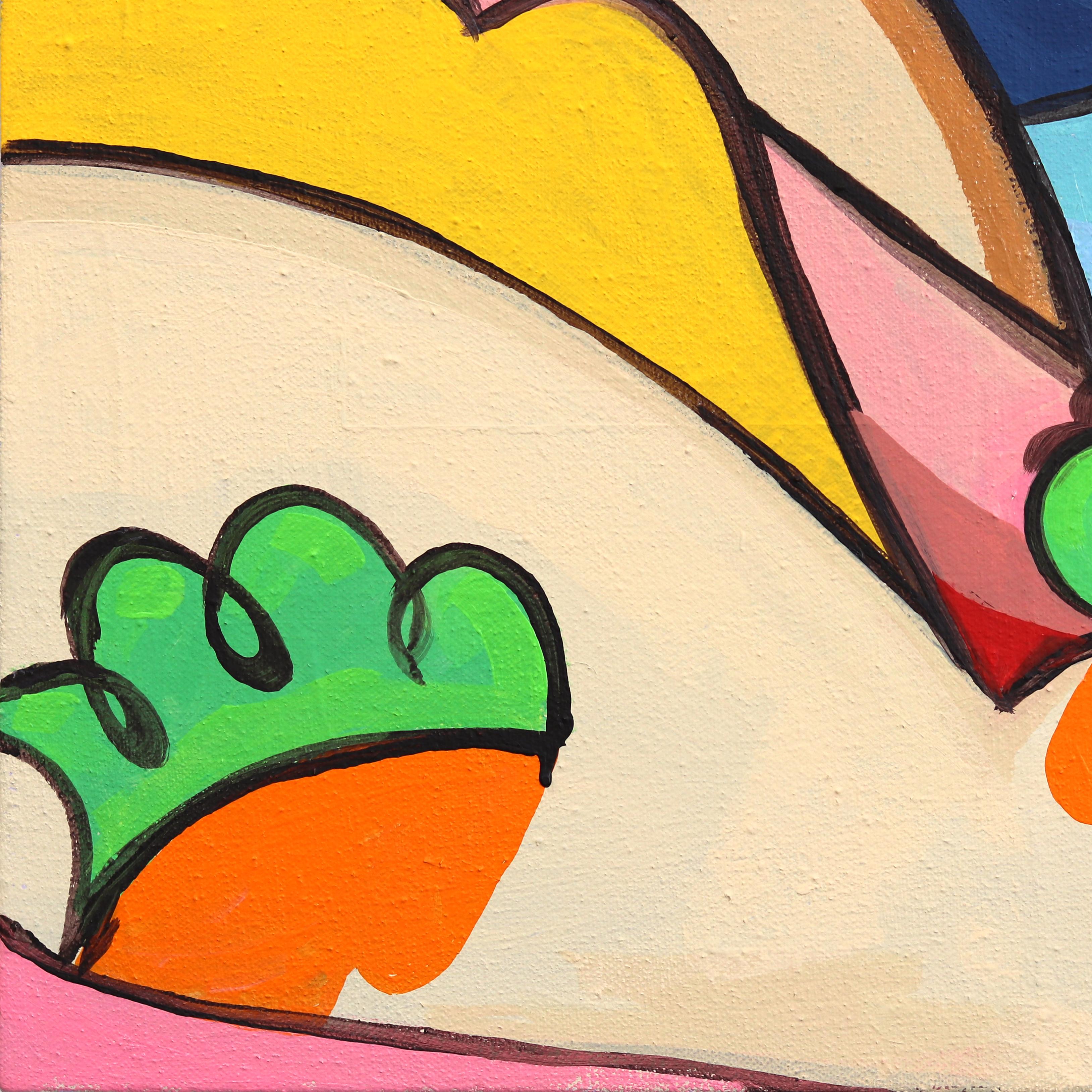 Somewhere Tropical - Peinture de paysage abstrait colorée de l'artiste de Los Angeles en vente 3