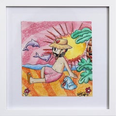 Un Verano Sin Me - Opera figurativa di paesaggio sulla spiaggia Art Angels