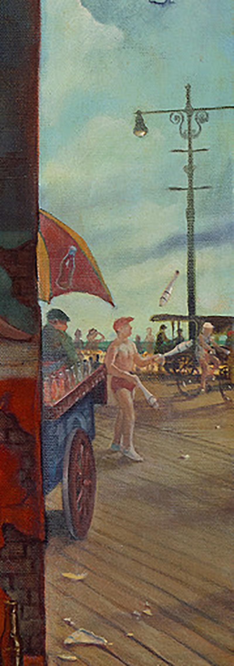 Boardwalk Beauty, Danny Galieote, Oil on Canvas, Pop Art, Americana-Figurative For Sale 3
