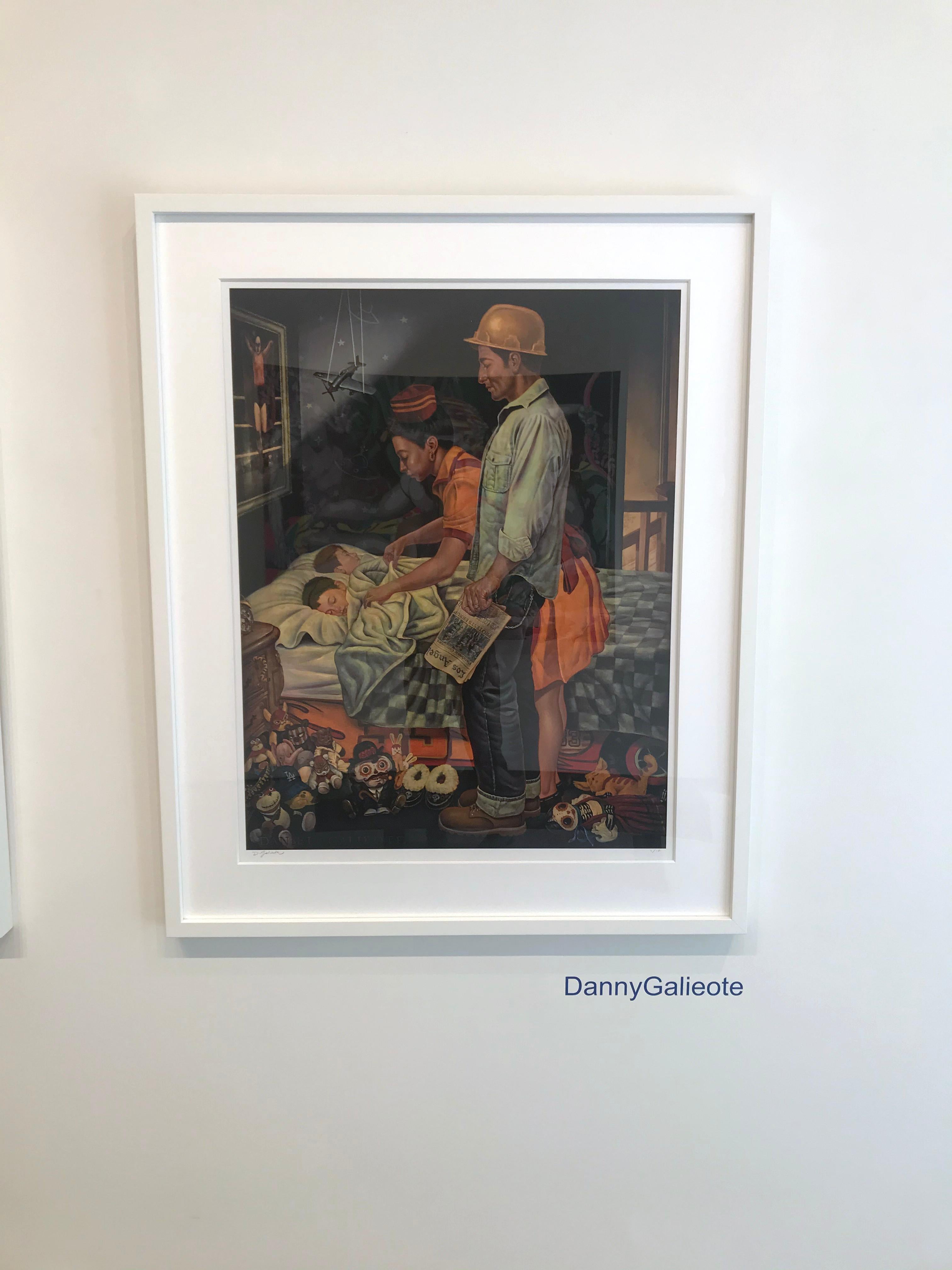 Libertà dalla paura, Giclee-Ed. 1/10, Danny Galieote, Le 4 libertà di Norman Rockwell in vendita 2