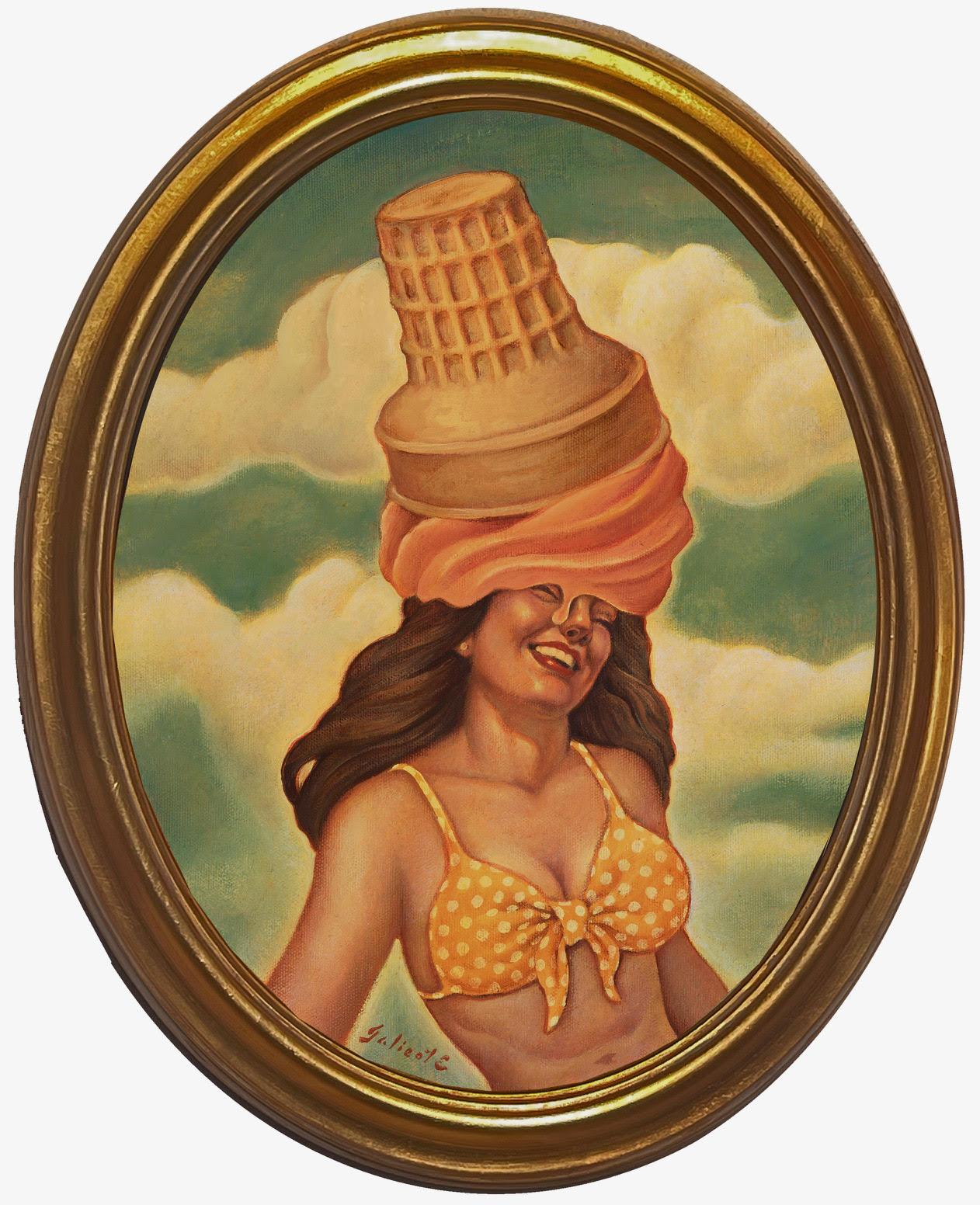 Ice Cream!, Danny Galieote, Oil on Canvas, Female Figure, Americana Pop