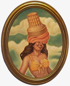 Ice Cream!, Danny Galieote, Oil on Canvas, Female Figure, Americana Pop