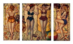 Summertime Bliss-Triptychon:: Danny Galieote:: Limited Edition Giclée-Figurative Pop