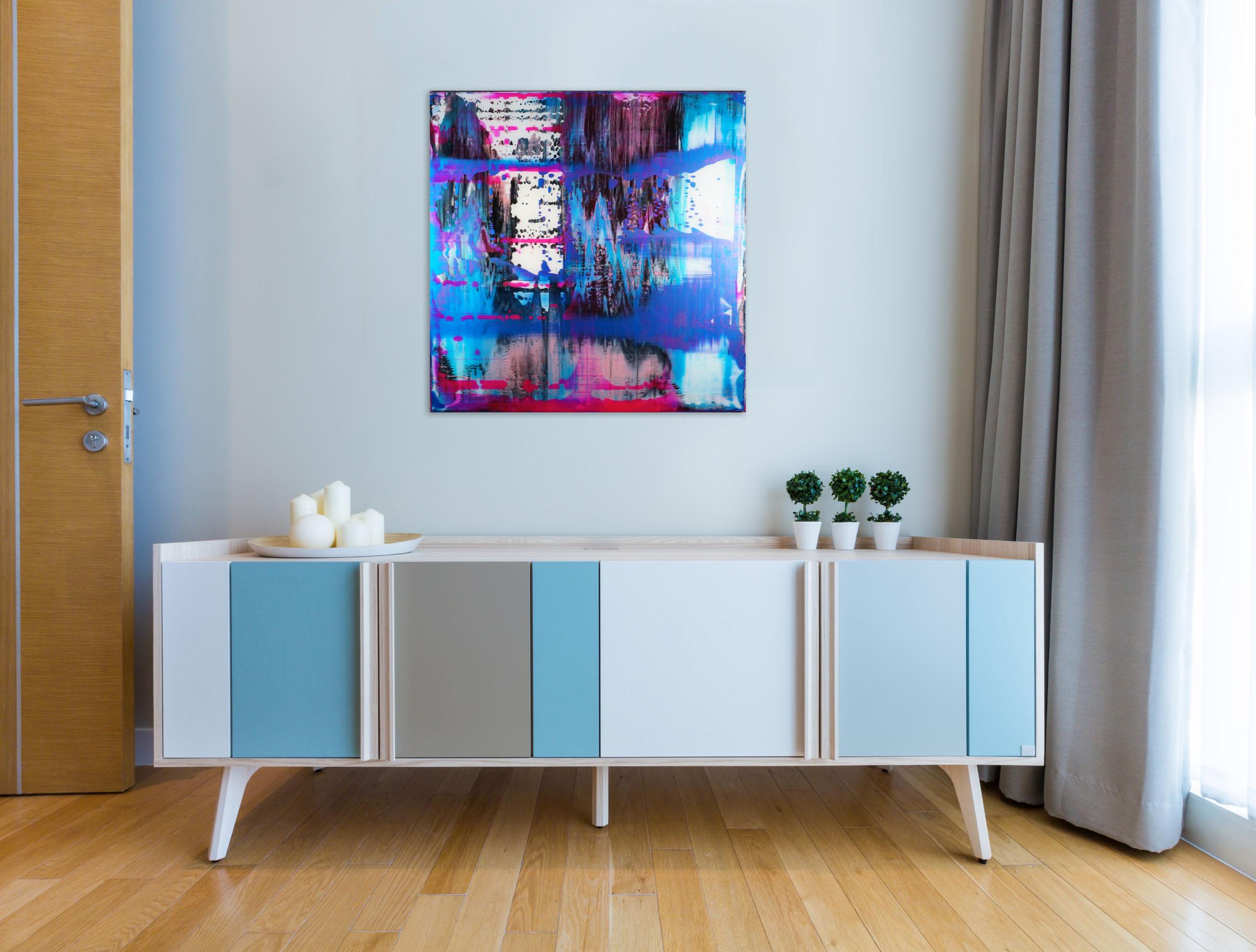 Eudaimonia (Pittura astratta) - Painting di Danny Giesbers 