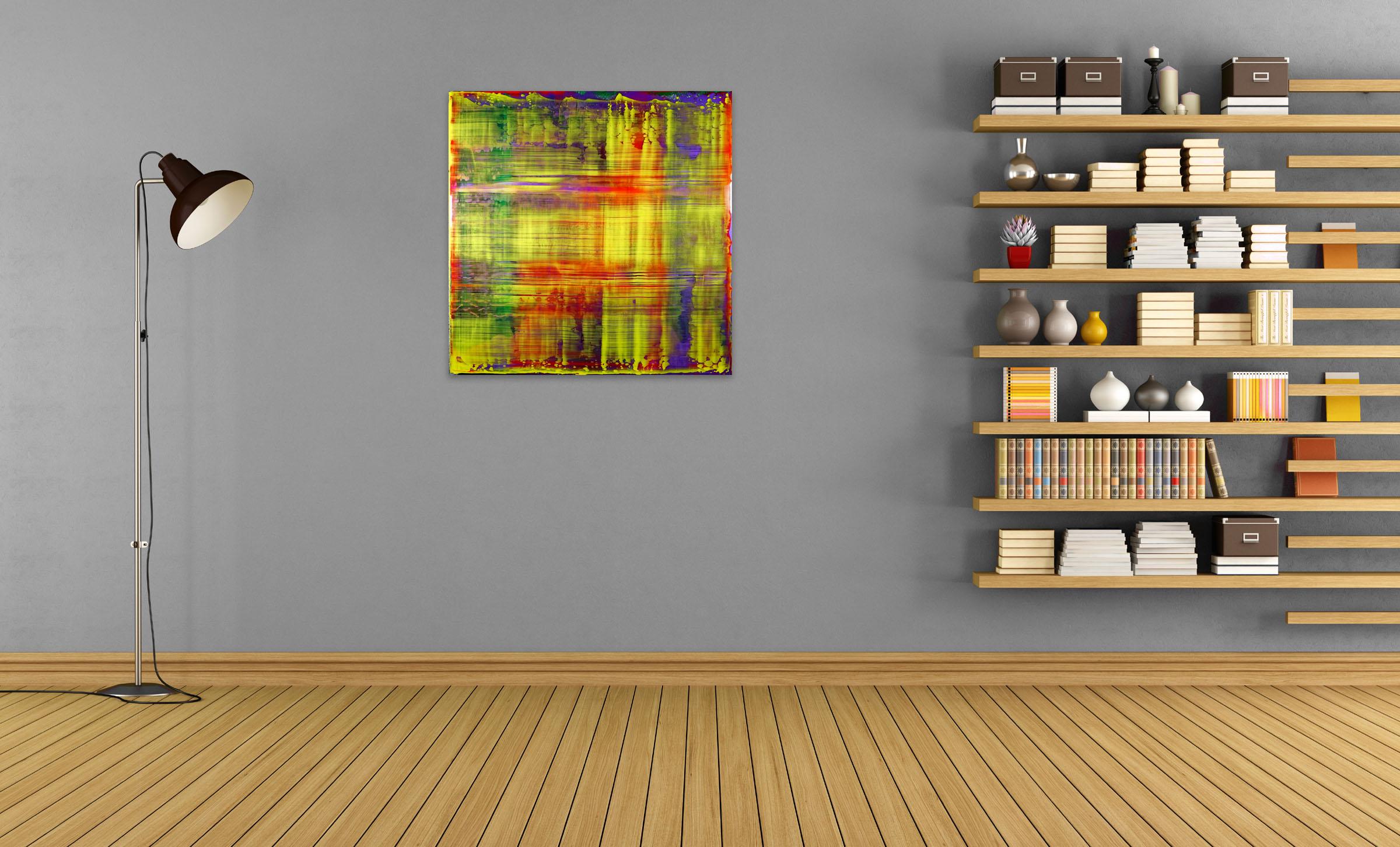Gerhard Richter (Abstract Painting)

Acrylics, resin, phosphorescence, on wooden board  - Unframed

This artwork is exclusive to IdeelArt. 

Danny Giesbers is a Dutch, autodidact abstract painter who incorporates 21st century developments into his