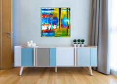 Crevette mante paon (peinture abstraite)