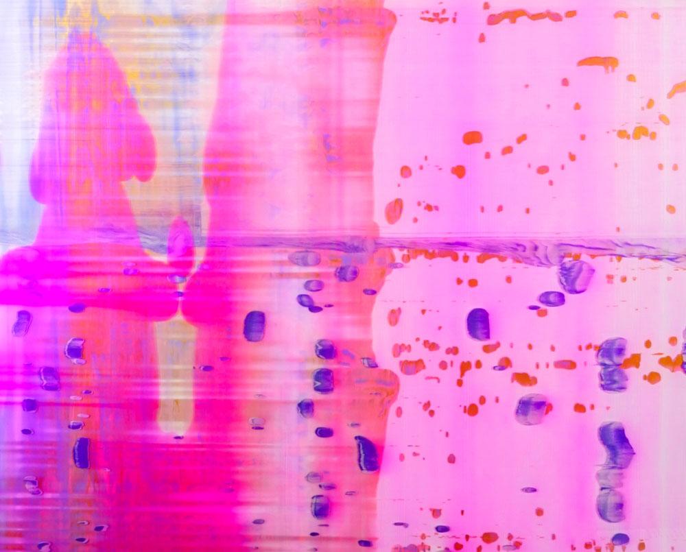 Pink Lush (Pittura astratta) - Painting Astratto di Danny Giesbers 
