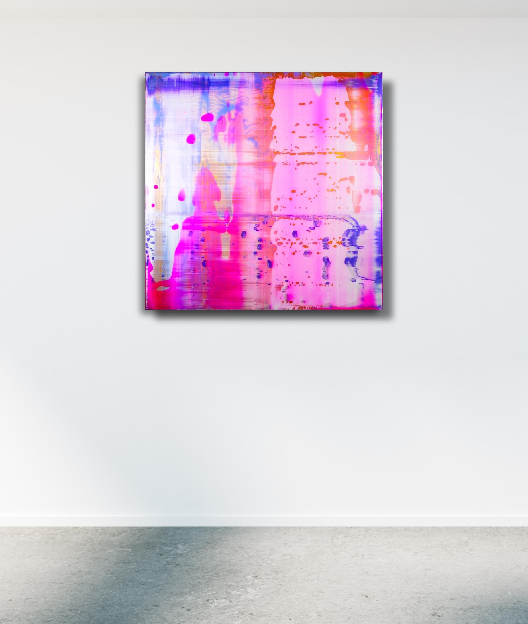 Pink Lush (Pittura astratta) - Abstract Painting Rosa di Danny Giesbers 