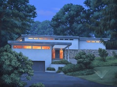 Usonia House At Twilight