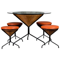Vintage Danny Ho Fong Cafe Set with Table and Stools
