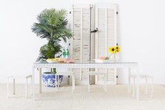 Danny Ho Fong California Modern Woven Cane Dining Table