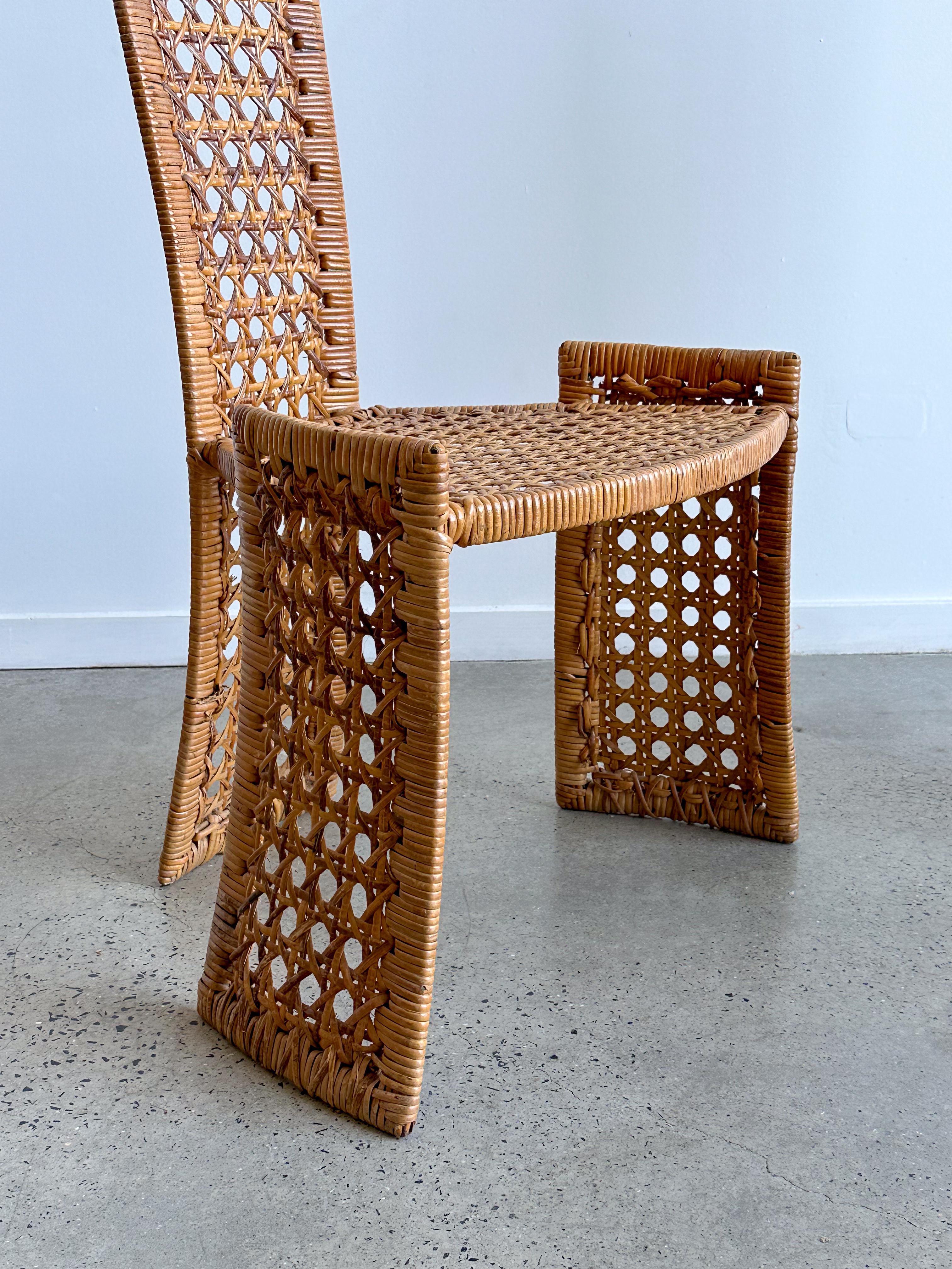 Danny Ho Fong for Tropi-cal Set of Six Rattan Chairs  For Sale 3