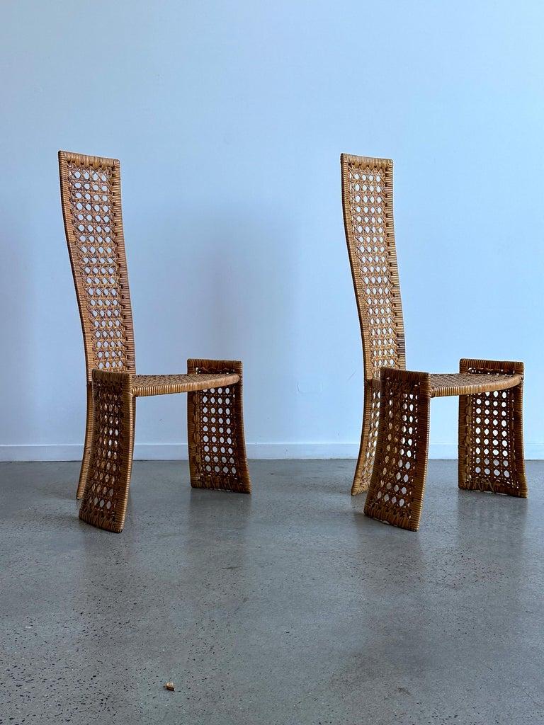 Danny Ho Fong per Tropi-cal Set di sei sedie in rattan in vendita 1