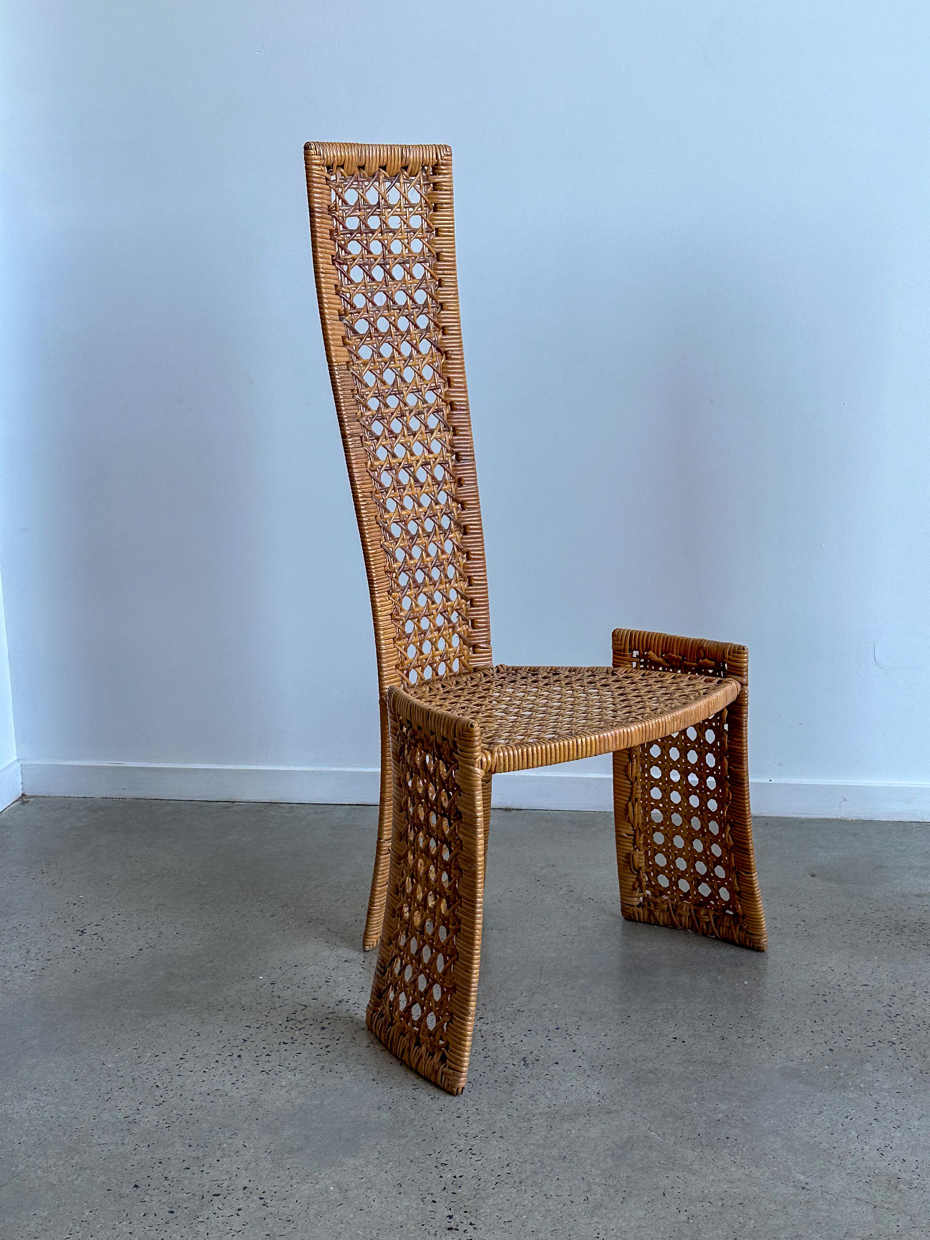 Danny Ho Fong for Tropi-cal Set of Six Rattan Chairs  For Sale 2