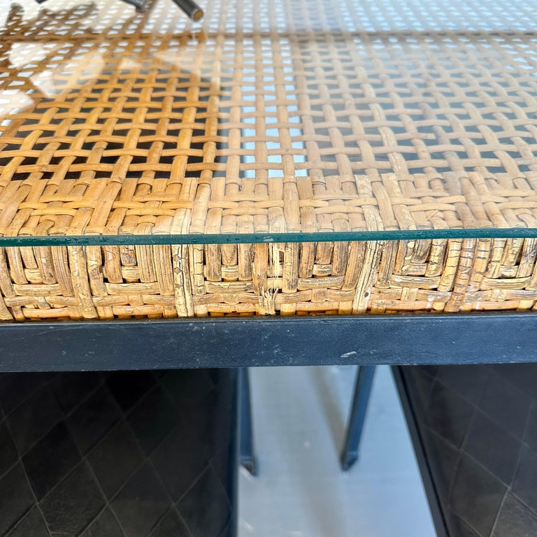 Danny Ho Fong for Tropi-Cal Wicker and Iron Dining Table and