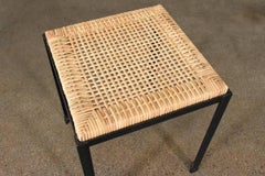Danny Ho Fong Iron and Rattan Stool