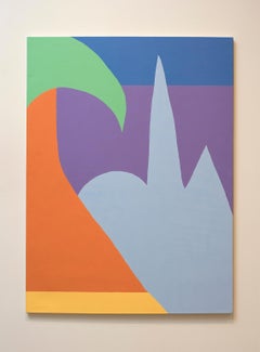 Glades by Danny Joe Rose III. Hard-edge abstract landscape. Enamel on canvas