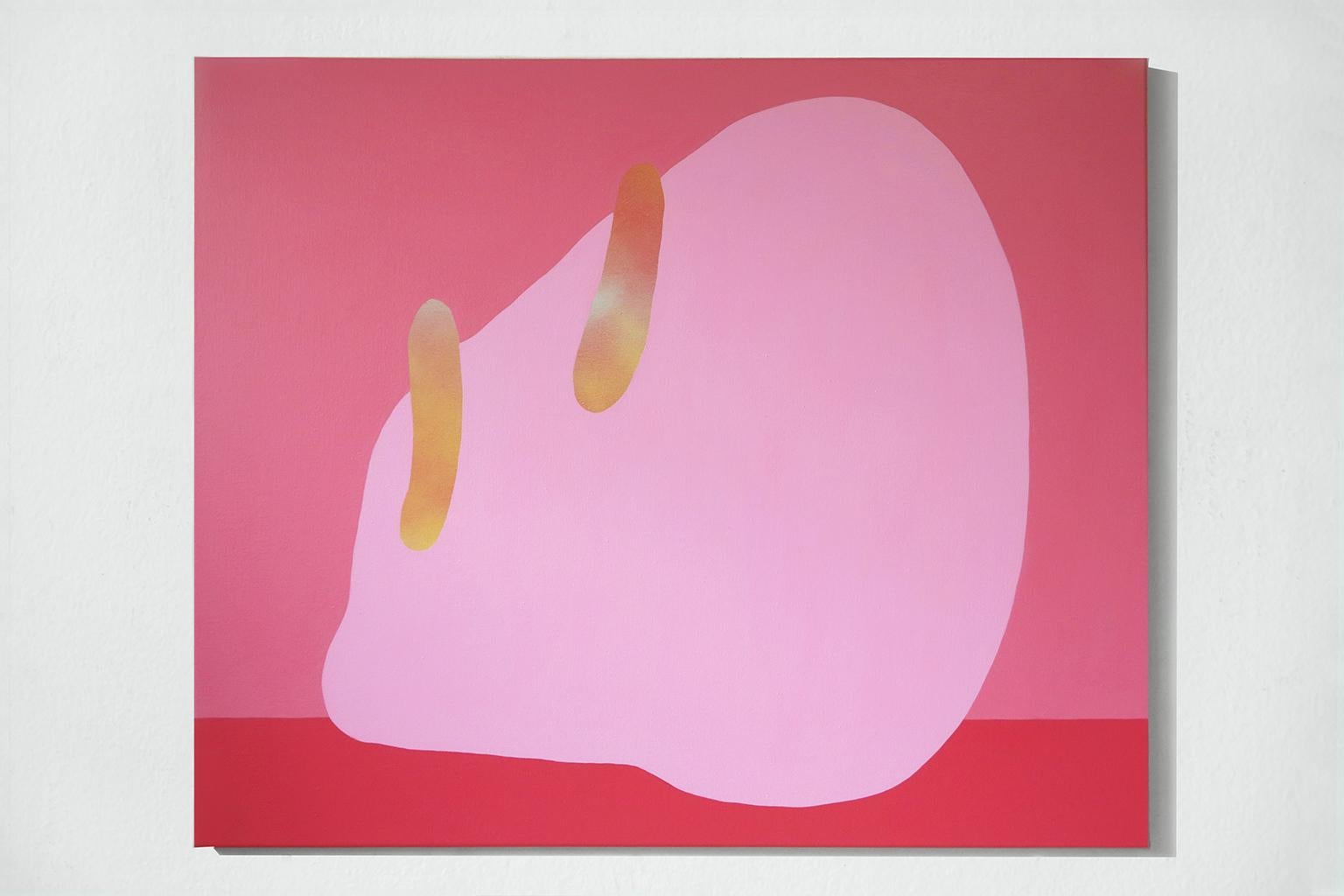 Spirit Sounds, 2017, Pink acrylic and spray paints, by Danny Joe Rose III For Sale 1