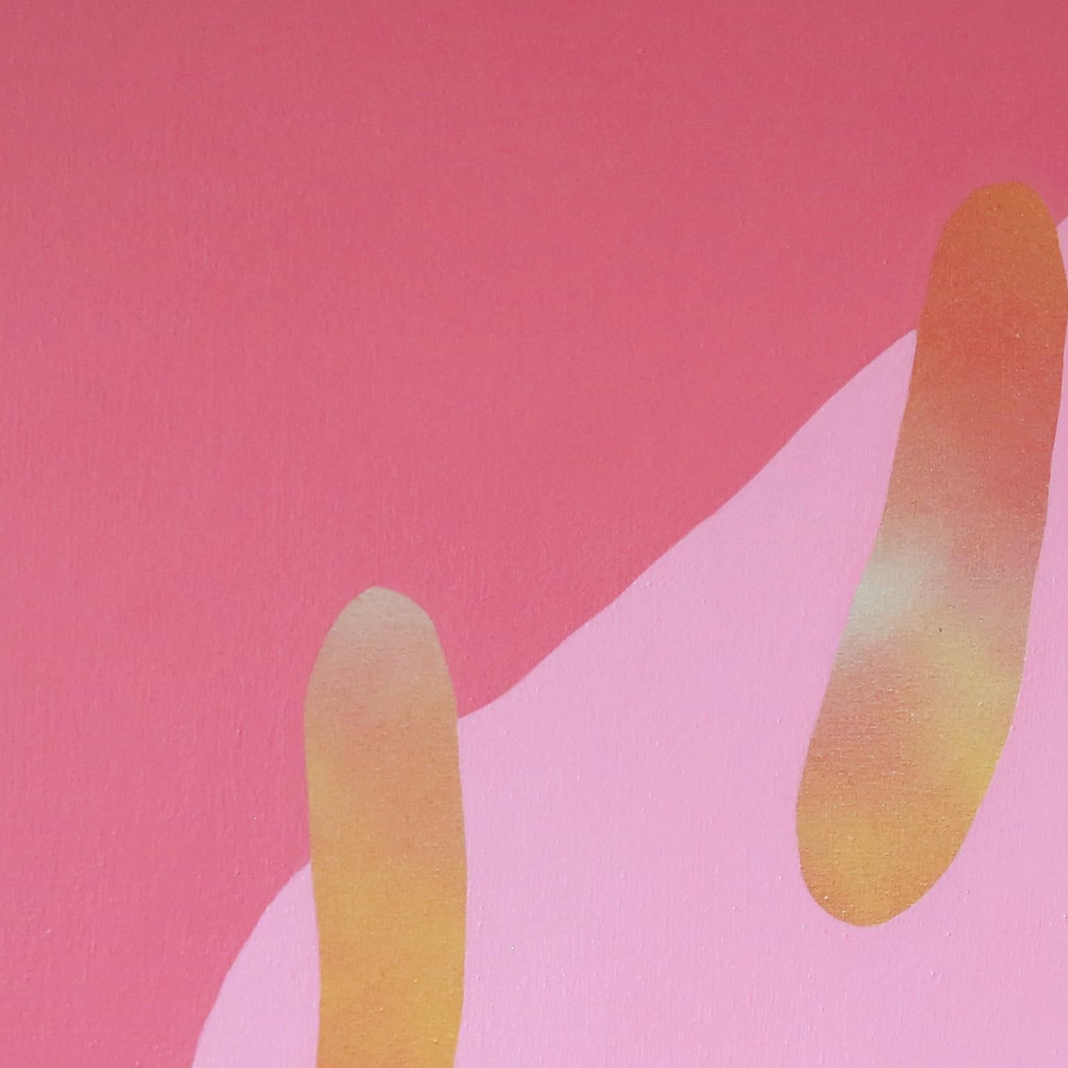 Spirit Sounds, 2017, Pink acrylic and spray paints, by Danny Joe Rose III For Sale 4