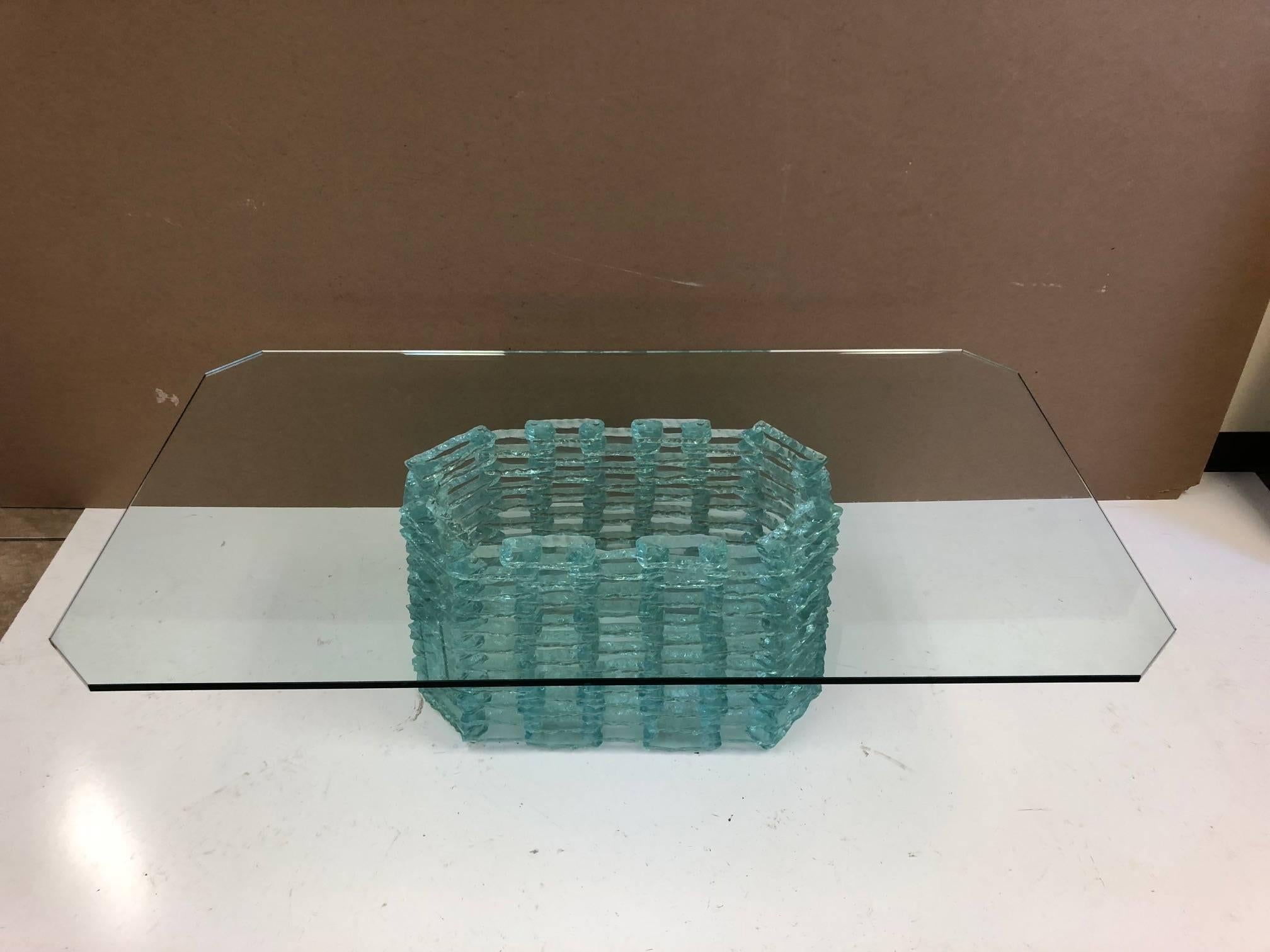 Danny Lane Style Tinted Glass Coffee Table For Sale at 1stDibs danny