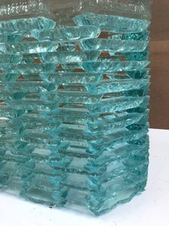 Mesa baja de cristal tintado estilo Danny Lane