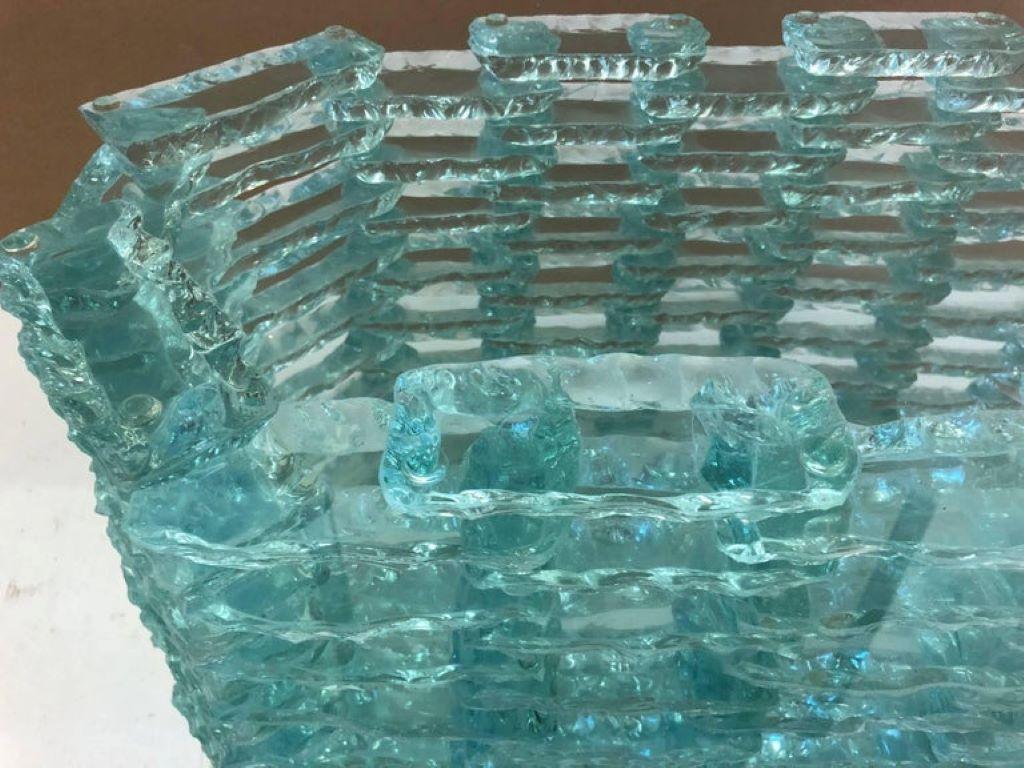 Danny Lane Style Tinted Glass Coffee Table In Good Condition For Sale In New York, NY