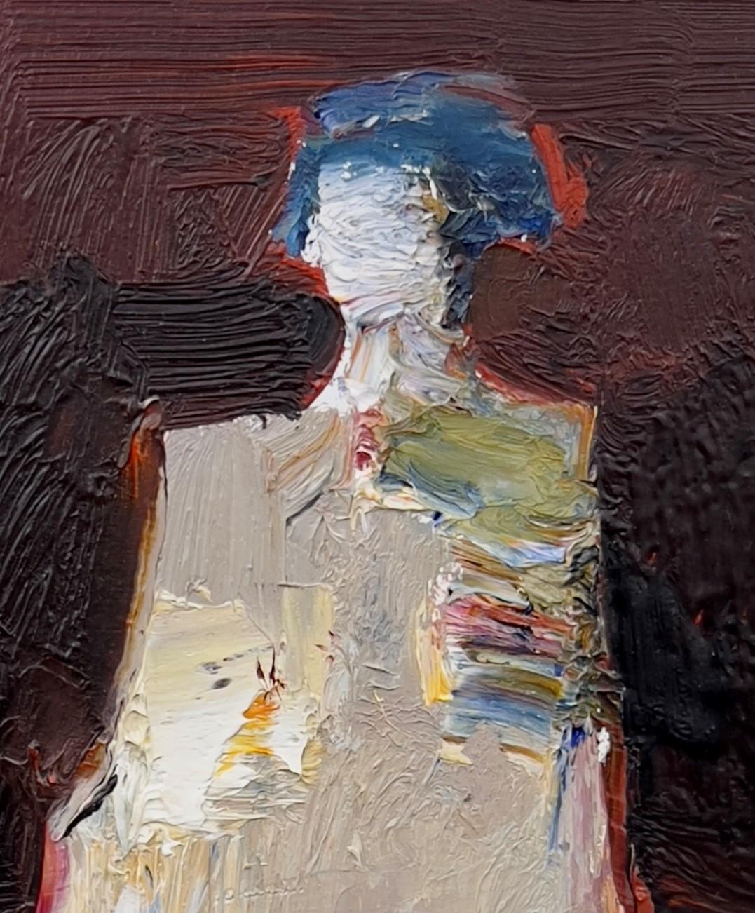 „Afternoon Tea“ (2024) von Danny McCaw, Original abstraktes Porträt-Ölgemälde im Angebot 1