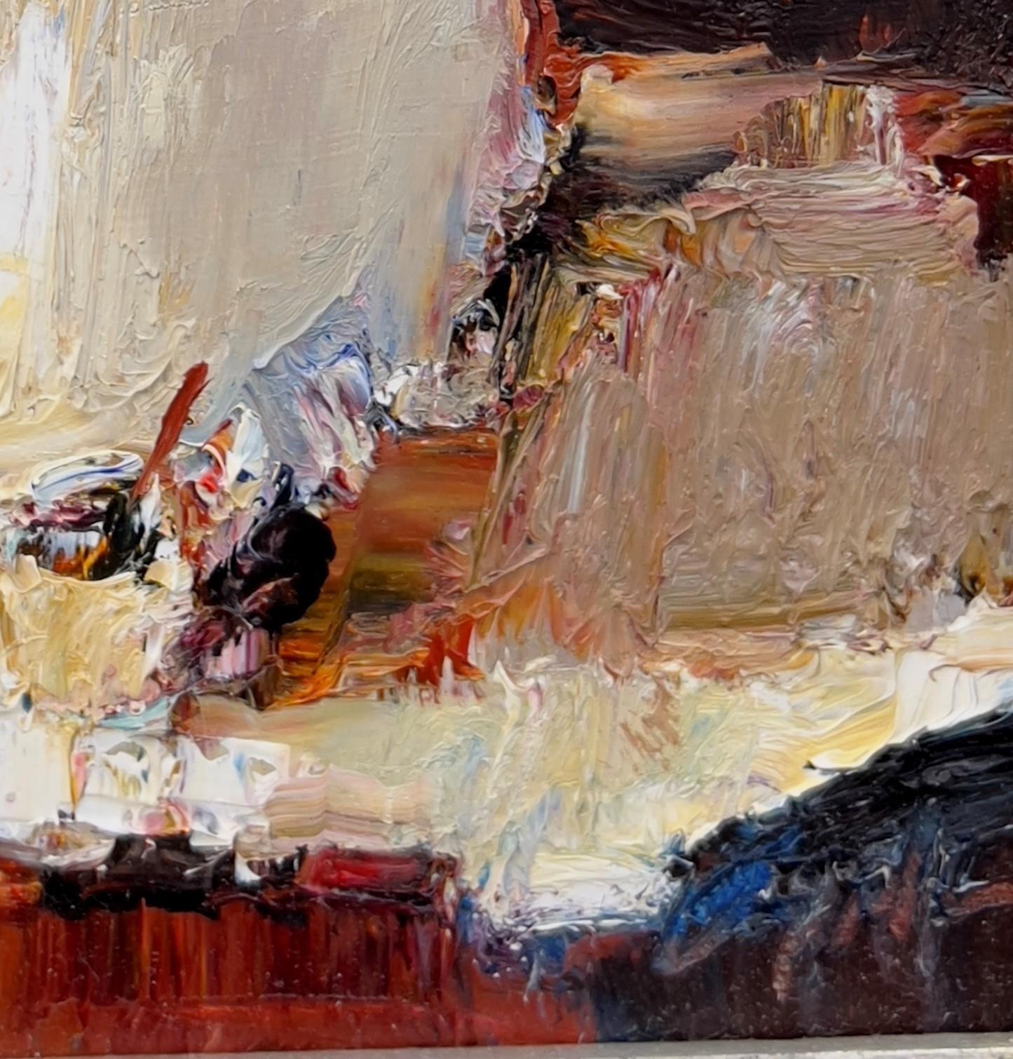 „Afternoon Tea“ (2024) von Danny McCaw, Original abstraktes Porträt-Ölgemälde im Angebot 3