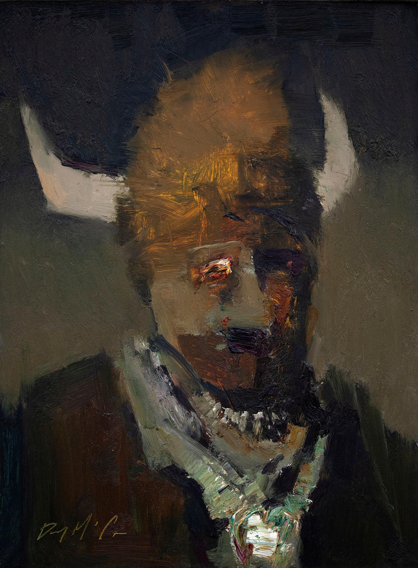 Danny McCaw Abstract Painting - "Buffalo Bill" Oil Painting