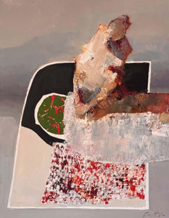 « Contained Emotions » (2025) par Danny McCaw, peinture à l'huile expressionniste abstraite