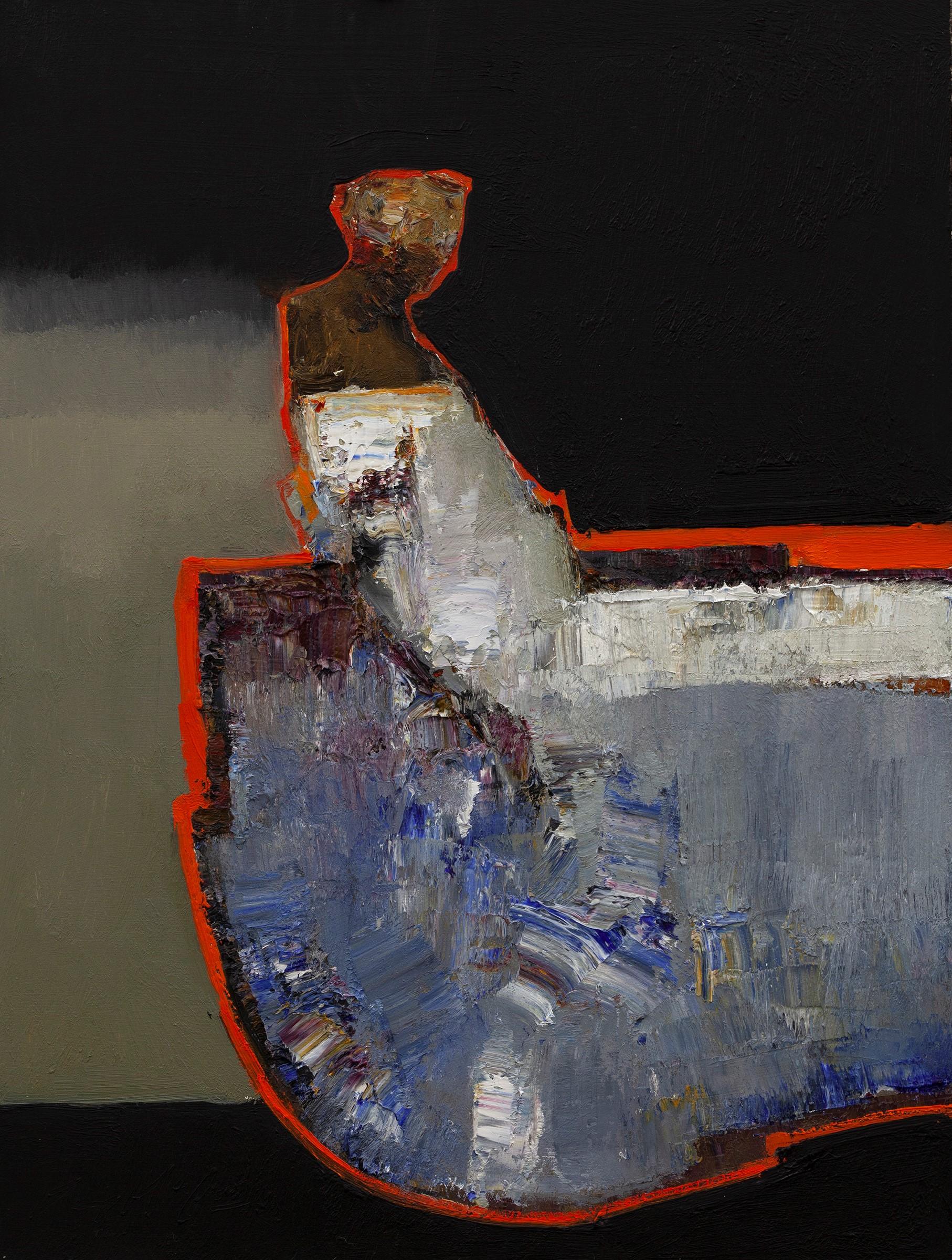 Danny McCaw Figurative Painting - "Contained" Oil Painting