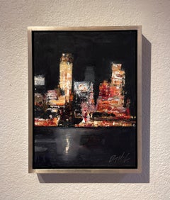 "Evening Reflections" by Danny McCaw (2024) Urban Oil Painting, Nocturne
